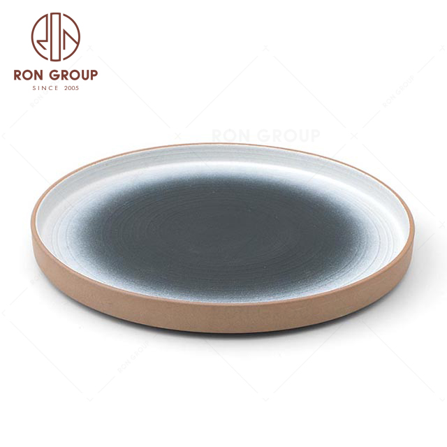 RNPCT2024Y-1N 10.5" round Plate Terracotta tableware family Dinnerware For Restaurant Hotel Party 