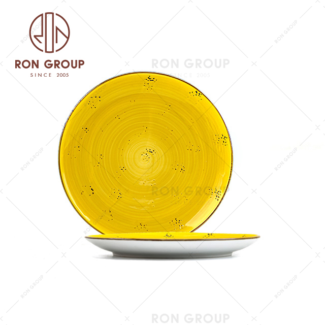 modern colored porcelain plate crokery