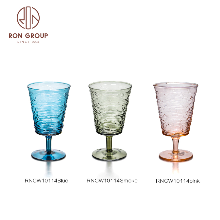 Wholesale Elegant Stemware China Factory Colored Wine Glass for Wedding Restaurant