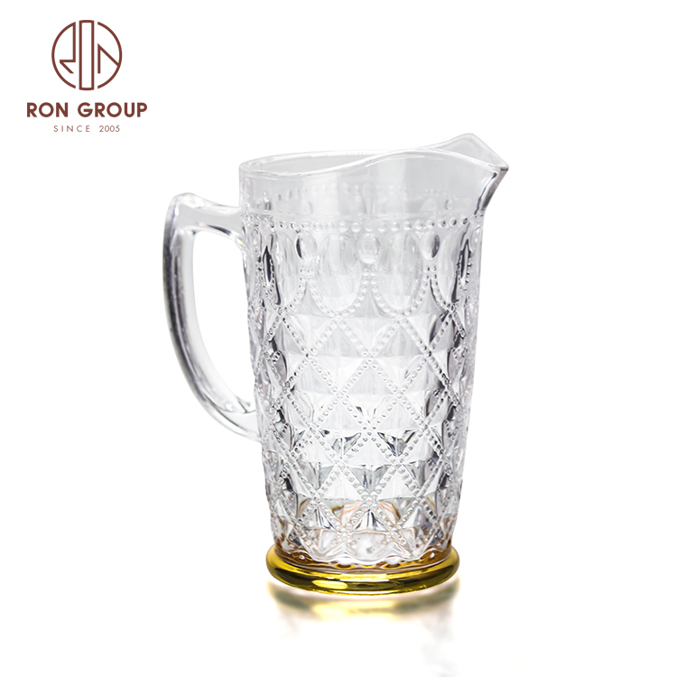 Diamond glass water juice beverage pitcher drinking glass jug set water jug set