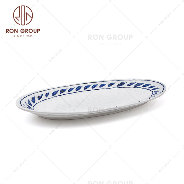 New design best price oval shape hotel restaurant ceramic serving plates 