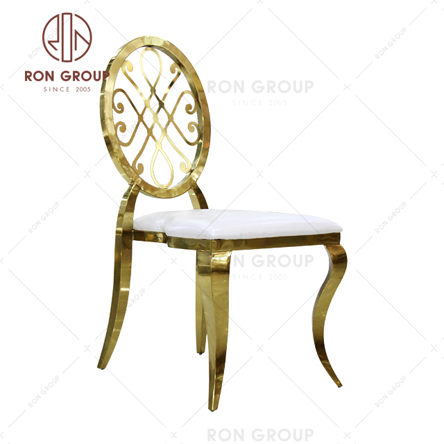 Wholesale gold stainless steel metal party decoration wedding chairs