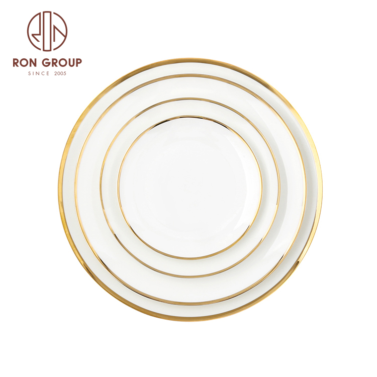 Royal tableware bone china restaurant wholesale crockery tableware dinner set for wedding party plate
