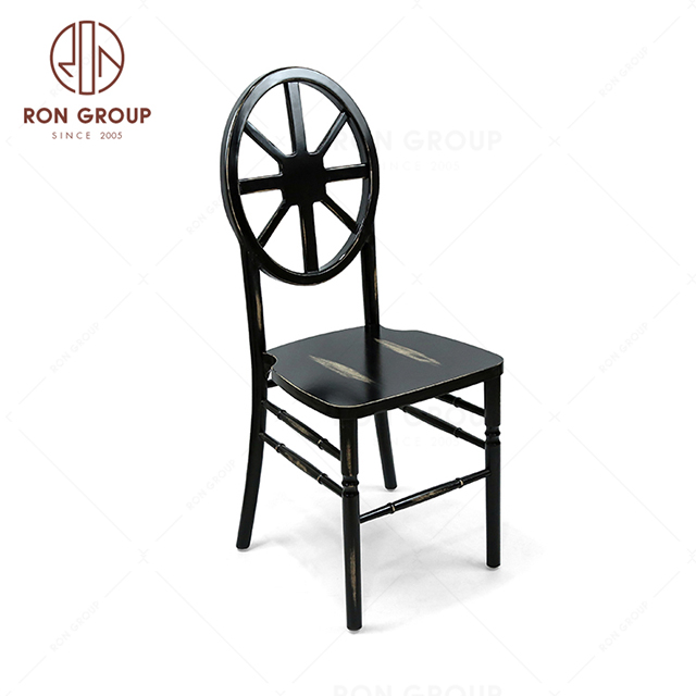 RNFH4-14F Acacia wood elm wood black color restaurant furniture hotel banquet party wedding chair
