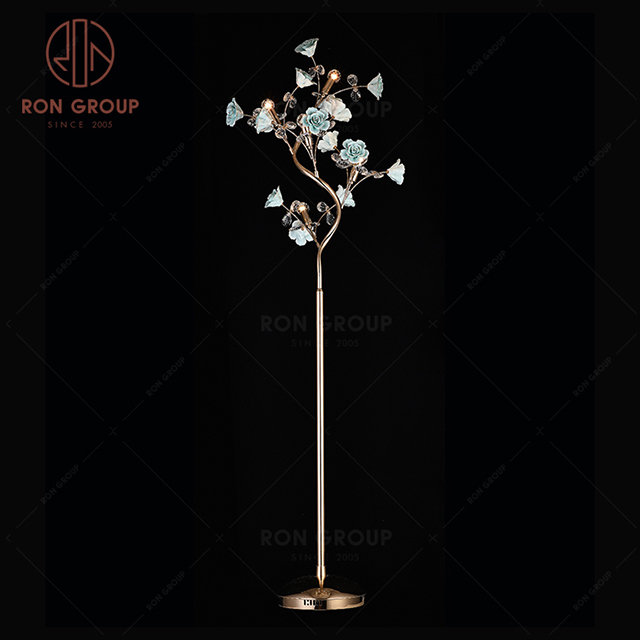 RonGroup Luxury Modern Wedding Decorative Light  Collection - Bule Crystal Floor Light 7120-5F