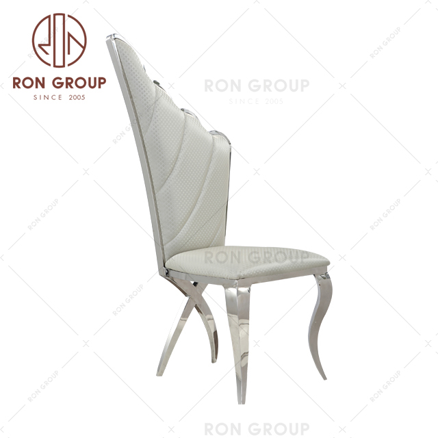 Silver Metal Stainless Steel Reception Chairs Cheap Banqueting Chairs Event Wedding Chair