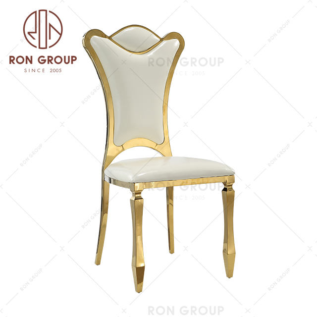 Modern Luxury Dining Stainless Steel Metal Chair For Restaurant