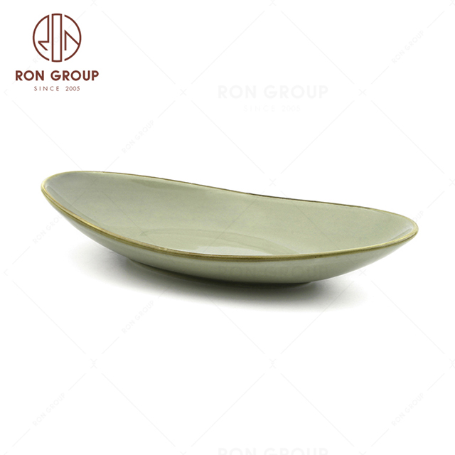 RonGroup New Color Morandi Chip Proof Porcelain  Collection - Ceramic Dinnerware Snack Plate