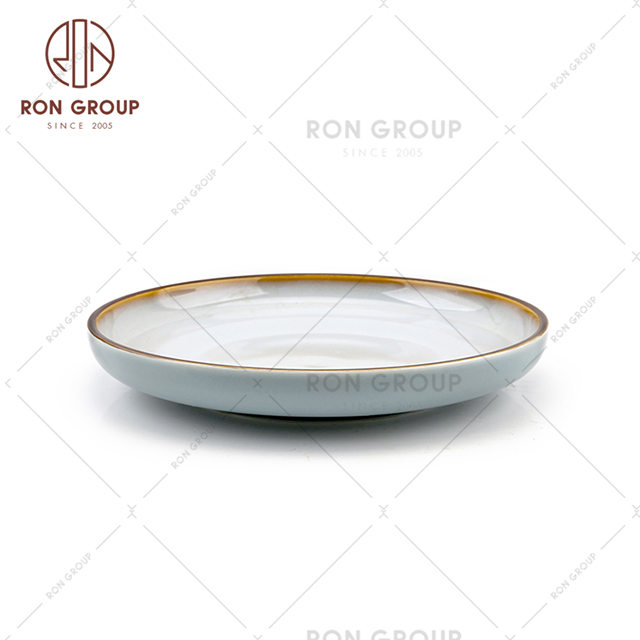Restaurants Dinnerware Custom Catering Serving Ceramic Round Plate