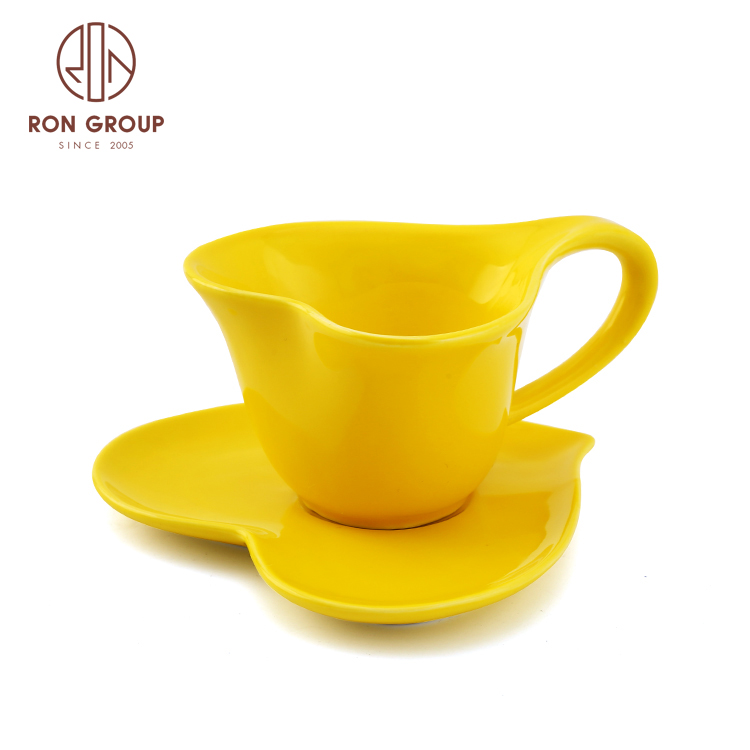 High End Wholesale Colors Ceramic Coffee Porcelain Bulk Design Tea Cup And Saucer Set