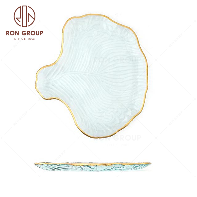 RNPG229-46 Special design restaurant hotel club bar banquet canteen party wedding Broccoli Decorative glass Plate