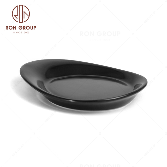 RNPCE016-Customized Matte Black Style Restaurant Hotel Bar Cafe Wedding Soup Plate
