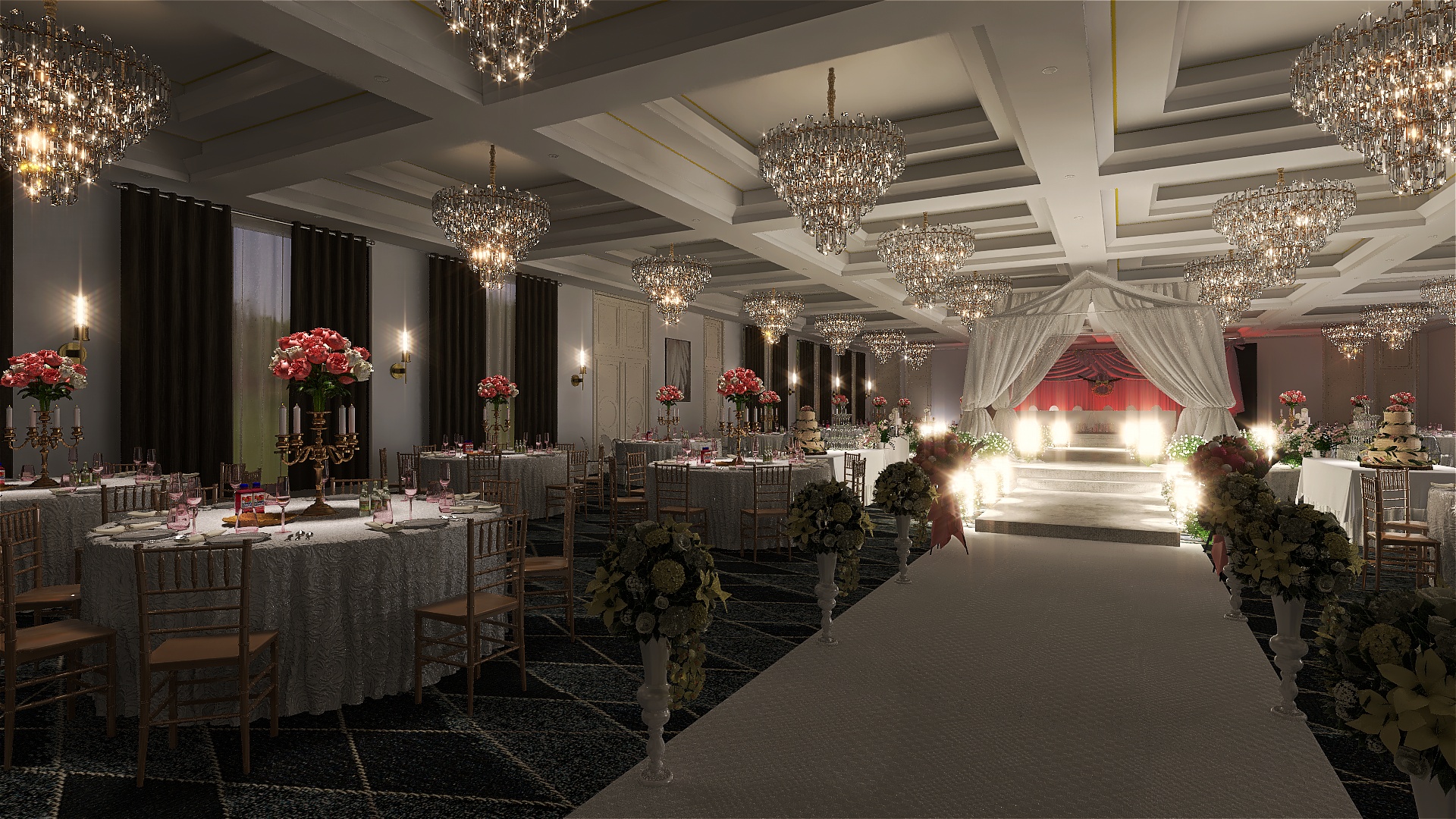 Click the link to view the 3D panorama pattern example. more than 10,000 wedding products for you to choose