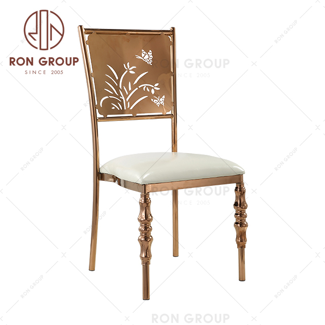 Hot Sale Cheap Price Wedding Event Gold Stainless Steel Banquet Chair