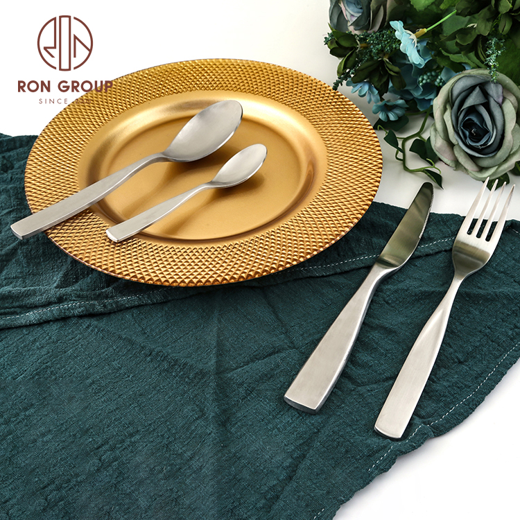 Luxury Flatware Knife Fork Spoon Banquet Event Silver Mirror Elegant Wedding  Metal Cutlery