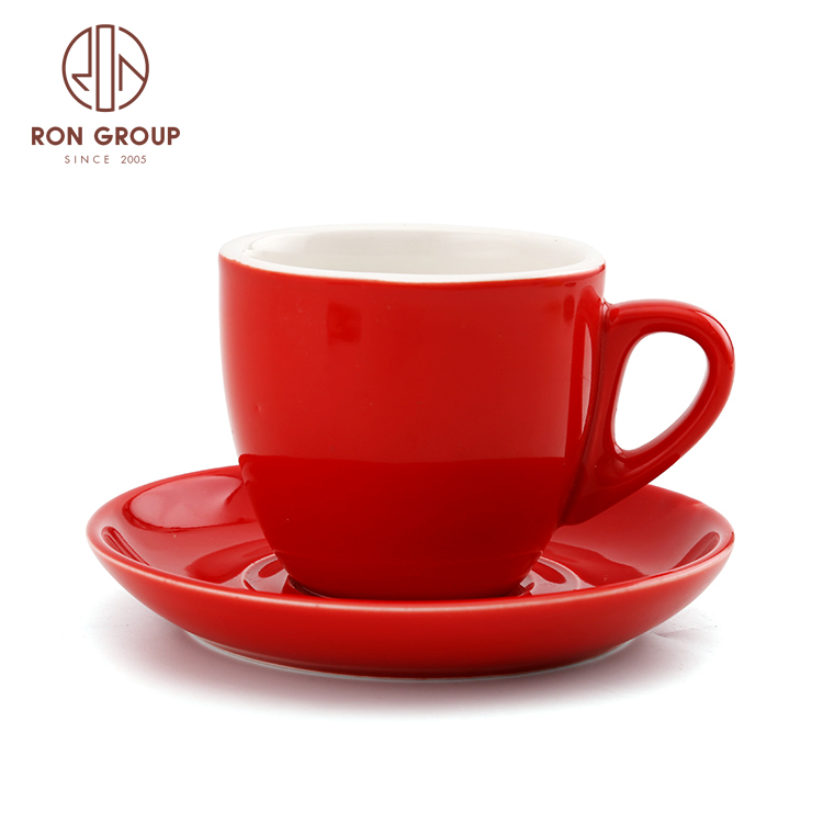 Factory direct sell high quality coffee mug custom logo cups and saucer stes
