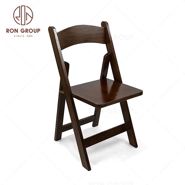 RNFH4-16 Hot-sale Wooden seat Birchwood restaurant furniture hotel banquet party wedding Folding chair