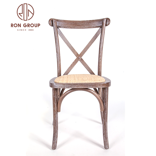 Solid wood chavari cross back new design wedding chairs