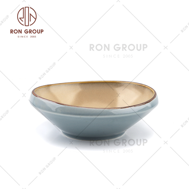 Wholesale wedding moon shape custom porcelain soup bowls unique style ceramic soup bowl