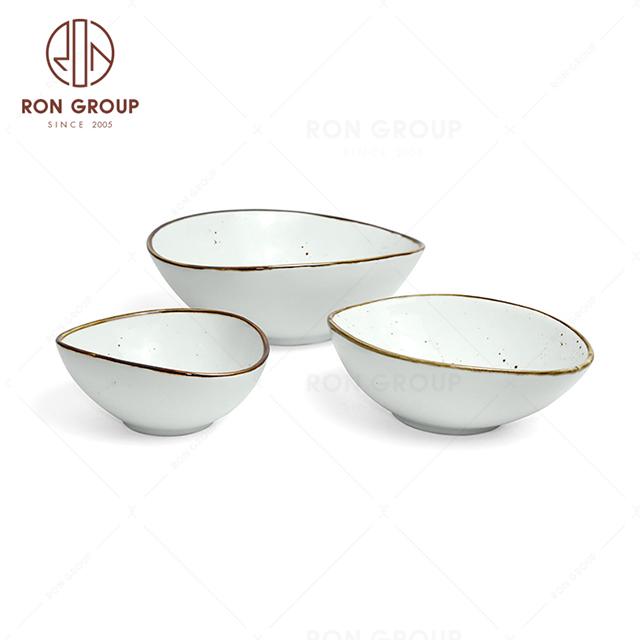 RonGroup New Color Chip Proof  Collection Misty White Bule -  Trigon Bowl