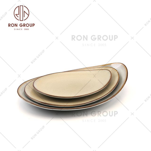 High quality supplier oval porcelain plate custom design ceramic plates