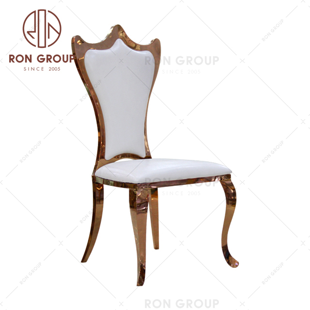 Luxury gold metal stainless steel reception wedding chairs event