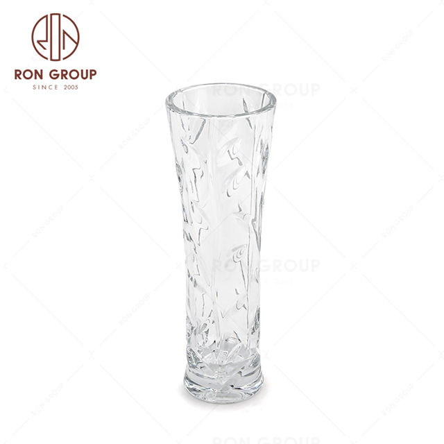 Transparent cylinder shape wedding glass flower vases wholesale
