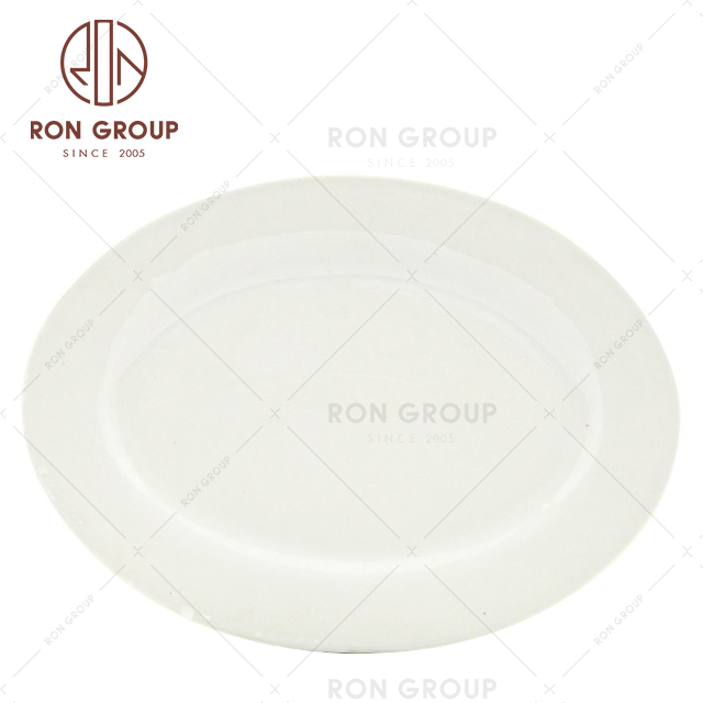 Restaurant white dinner plates wedding white ceramic dinner cake plates 