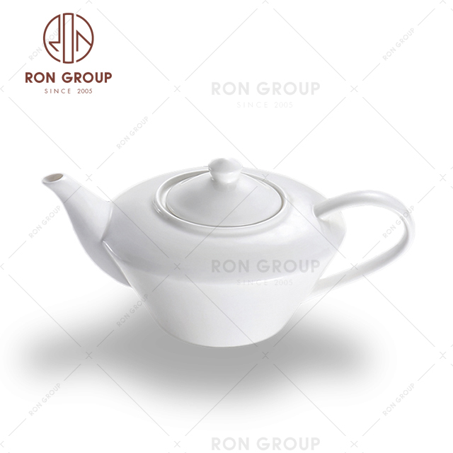 hot sale porcelain white color teapots hotel teapots porcelain heat resistant porcelain teapot