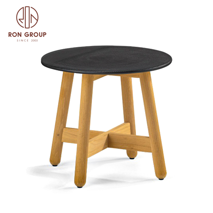 High quality wooden tea table outdoor round tea table