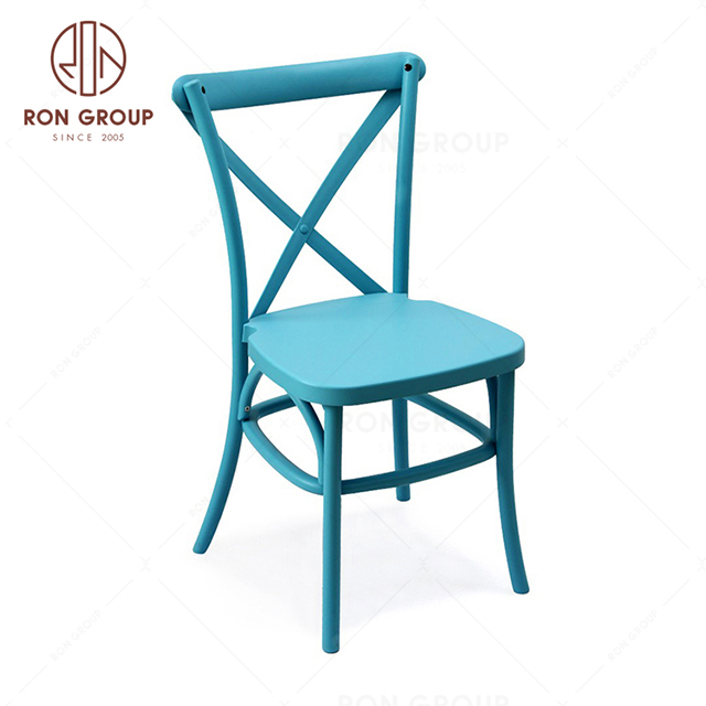 wholesale wedding cross back chairs indoor and outdoor PP resin plastic  X back dining chairs