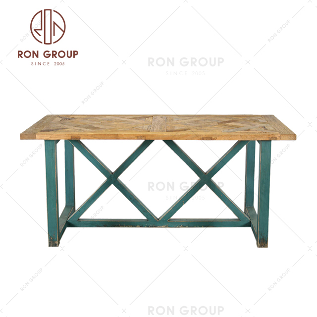 Event Rentals Wedding Reclaimed Wood Rectangle Table Restaurant Dining Table