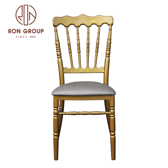 Event Wedding Party Metal Gold  Napoleon Chair For Sale