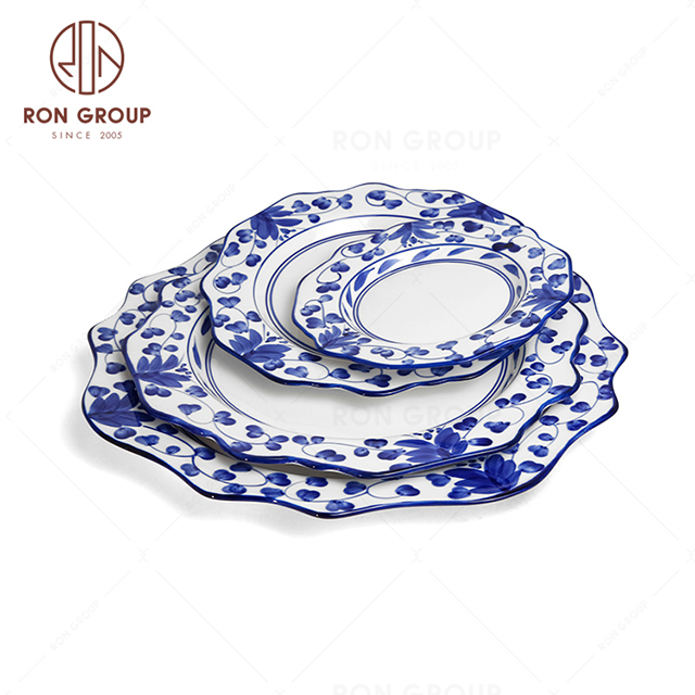 RNPCE150-High Quality Rattan Flower Style Restaurant Hotel Bar Cafe Wedding Charger Plate