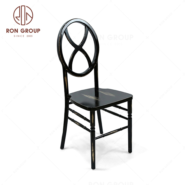 RNFH4-14D Acacia wood elm wood black color restaurant furniture hotel banquet party wedding chair