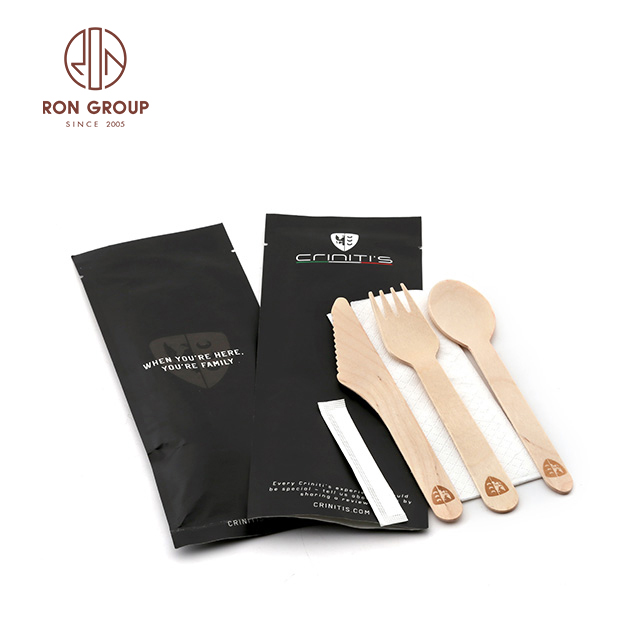 Wedding Colored Wood Disposable Cutlery Sets