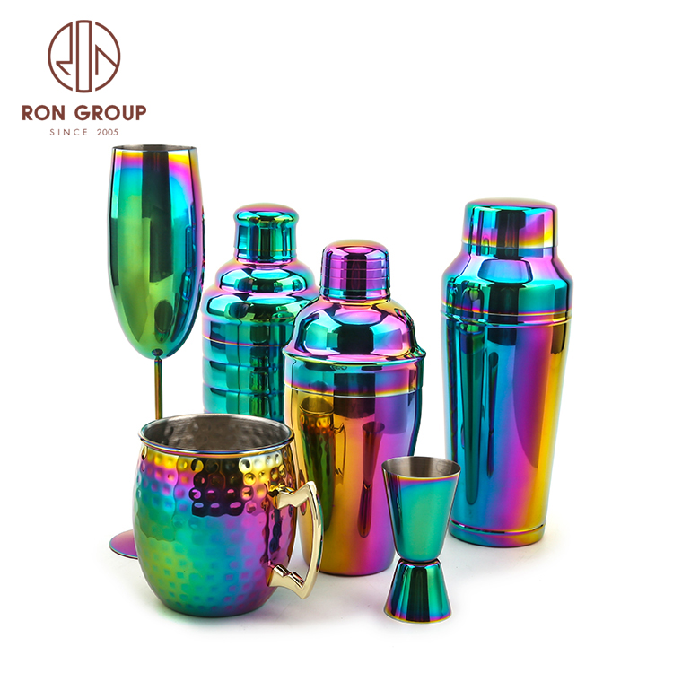 High Quality Electroplate Cocktail Shaker Set Bartender Kit Accessories