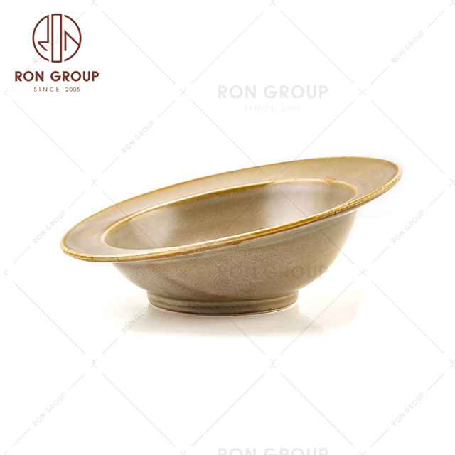 New Arrival Special Shape Restaurant Use Bowl Wholesale Chaozhou Ceramic Fruit Bowl 
