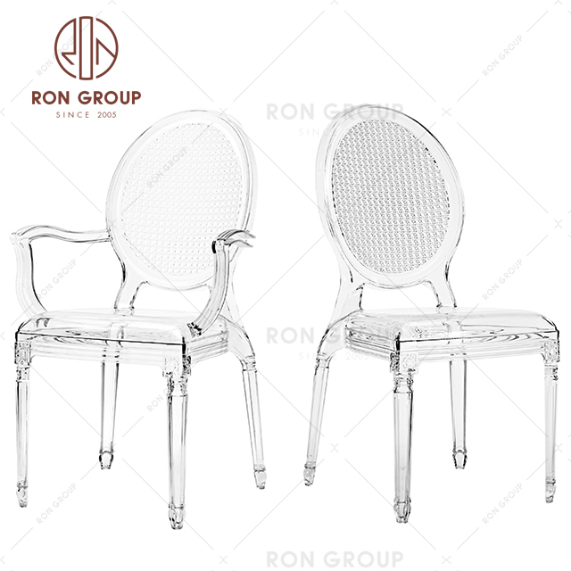 Nordic Wholesale Cheap Modern Dining Plastic Armchair Transparent Clear Ghost Chair