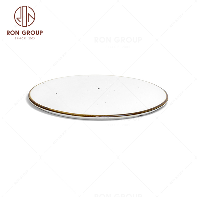 RonGroup New Color Chip Proof  Collection Cream White  -  Round Dish