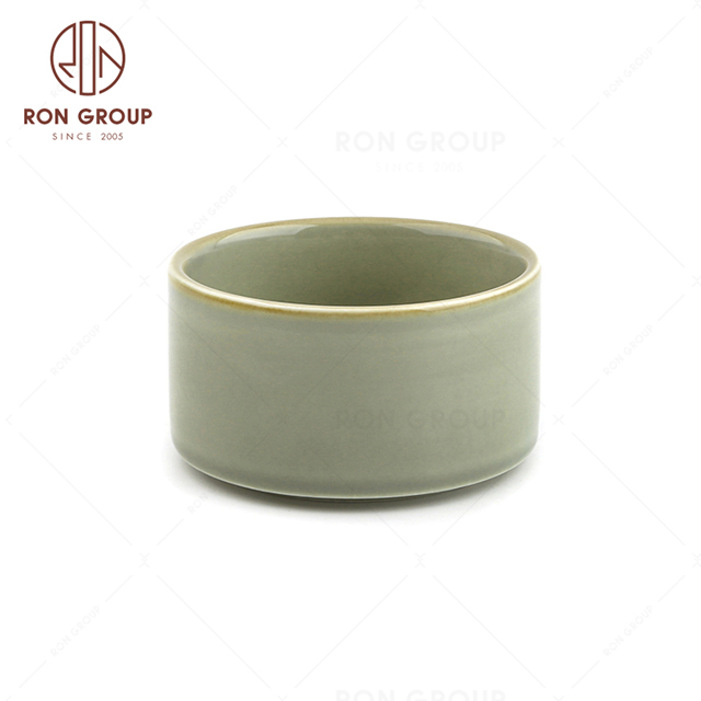 RonGroup New Color Morandi Chip Proof Porcelain  Collection - Ceramic Dinnerware Sauce Bowl