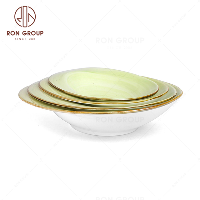 RonGroup New Color Chip Proof  Collection Apple Green - Odd Soup Bowl 