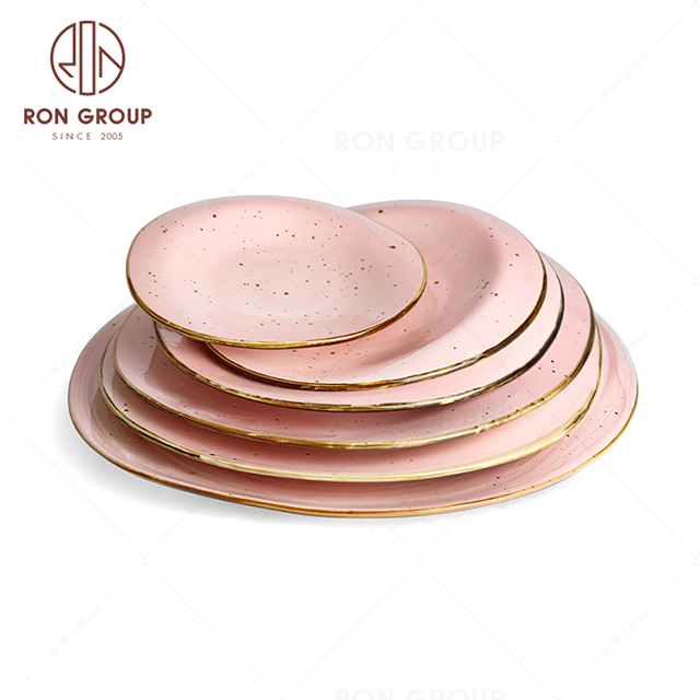 RonGroup New Color Chip Proof  Collection Shell Pink - Odd Shallow Plate 