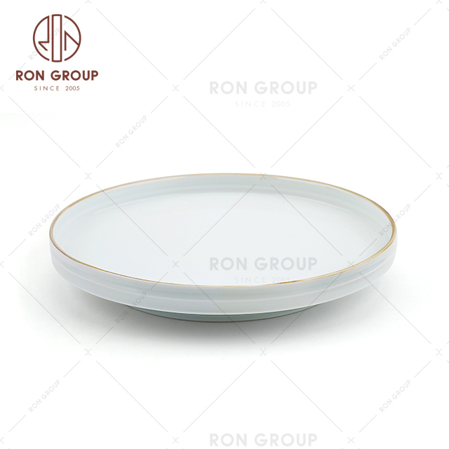 wholesale restaurant ceramic shallow plates porcelain dinnerware