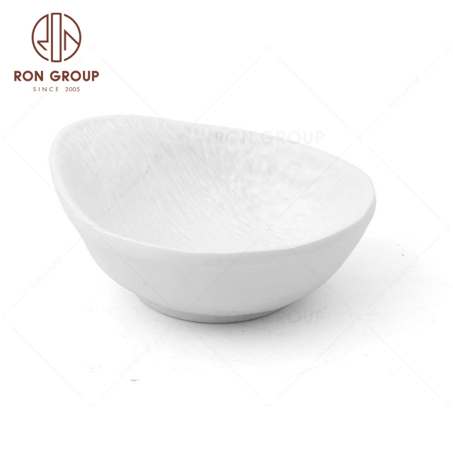 MN5006 White color restaurant tableware hotel club bar banquet party wedding prefered daytime Melamine handle bowl