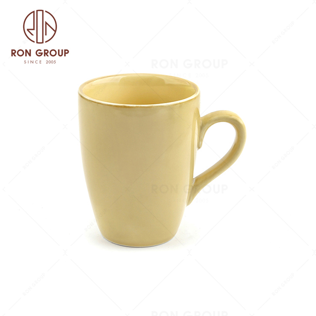 RonGroup New Color Custard Chip Proof Porcelain  Collection - Ceramic Drinkware Coffee Mug