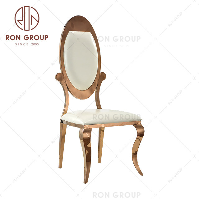  Decoration oval back luxury hotel wedding chair gold chair for events