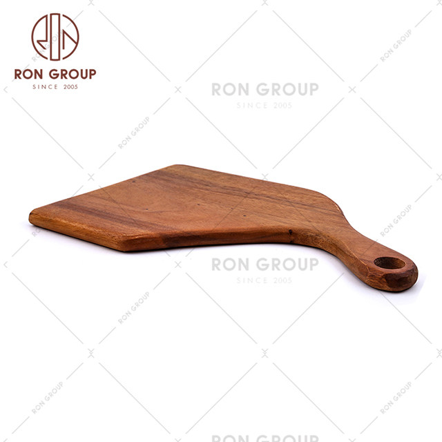 Personalized Creative Eco-friendly Wooden Pizza Serving Board With Handle