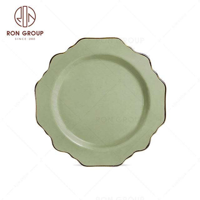 RonGroup New Color Morandi Chip Proof Porcelain  Collection - Ceramic Dinnerware Charge Plate