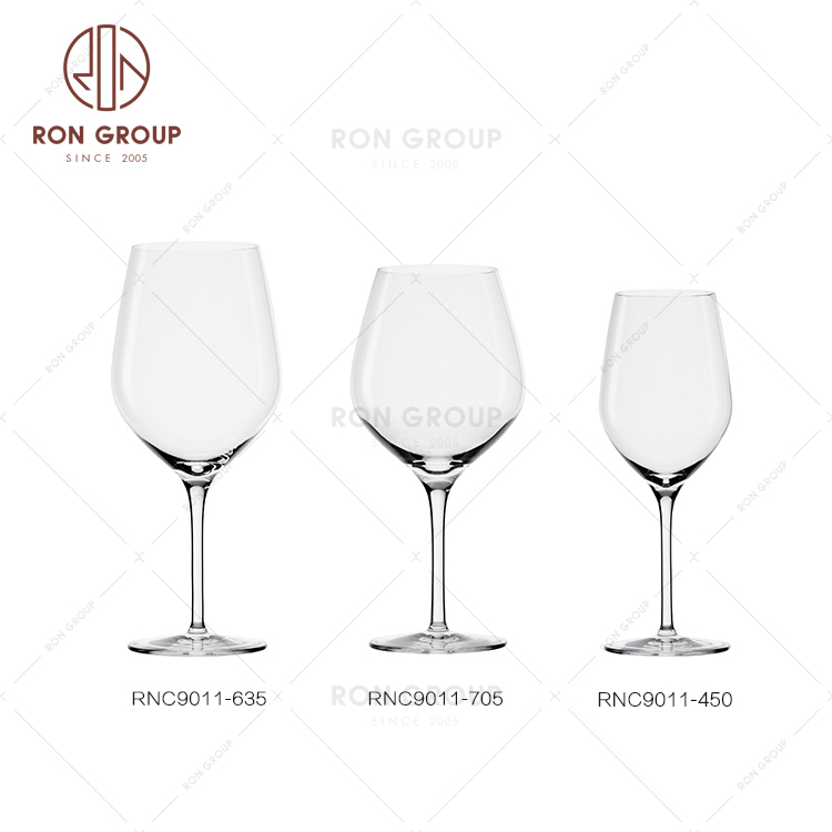 Wholesale 705ml  Lead Free Crystal Customised Cheap Wine Glasses For Wedding 